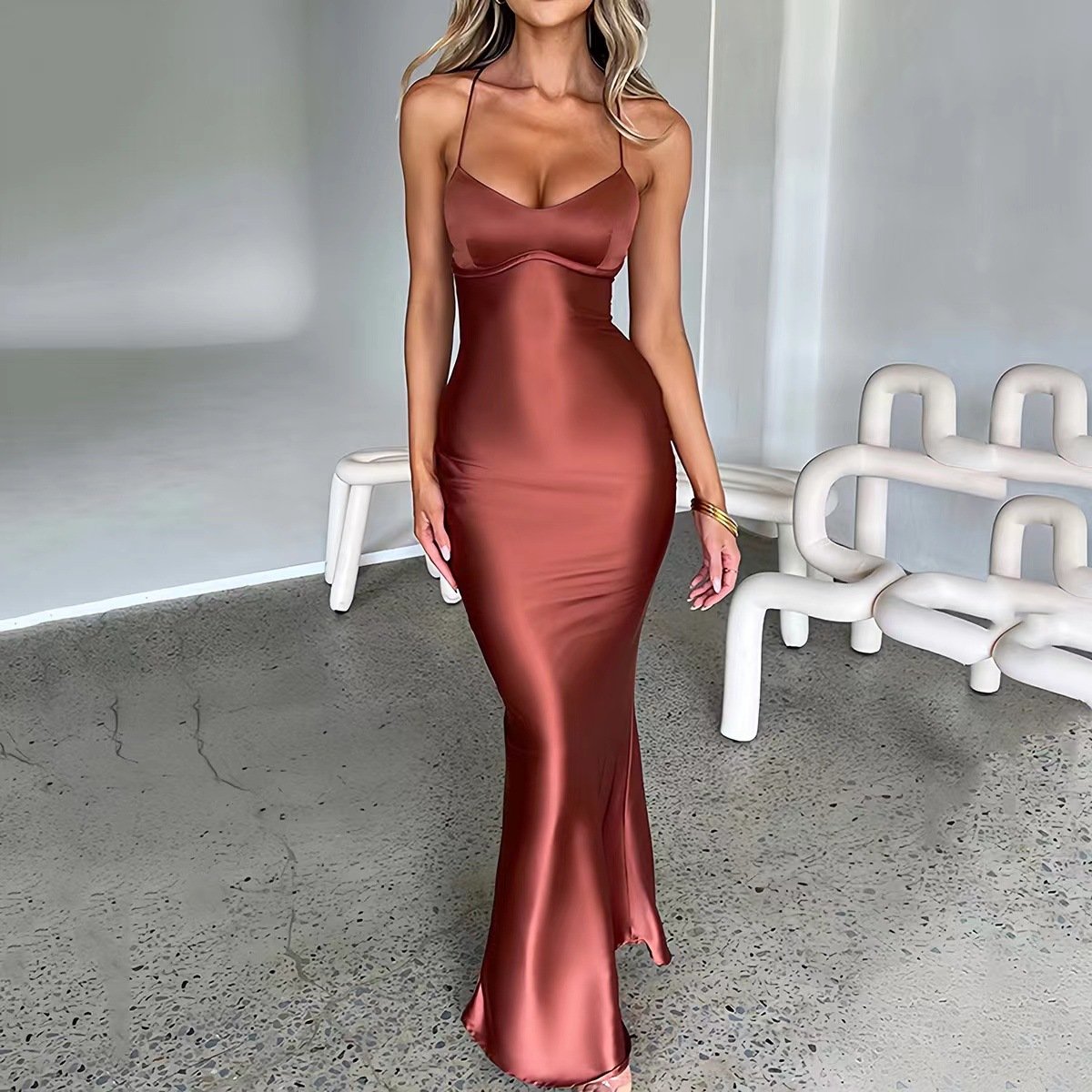 One-Shoulder Slit Dress – Elegant & Sexy Evening Wear