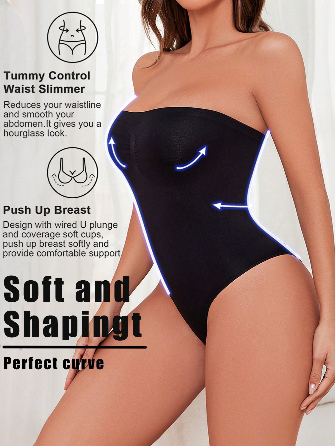 Strapless Body Shaping Jumpsuit Dress
