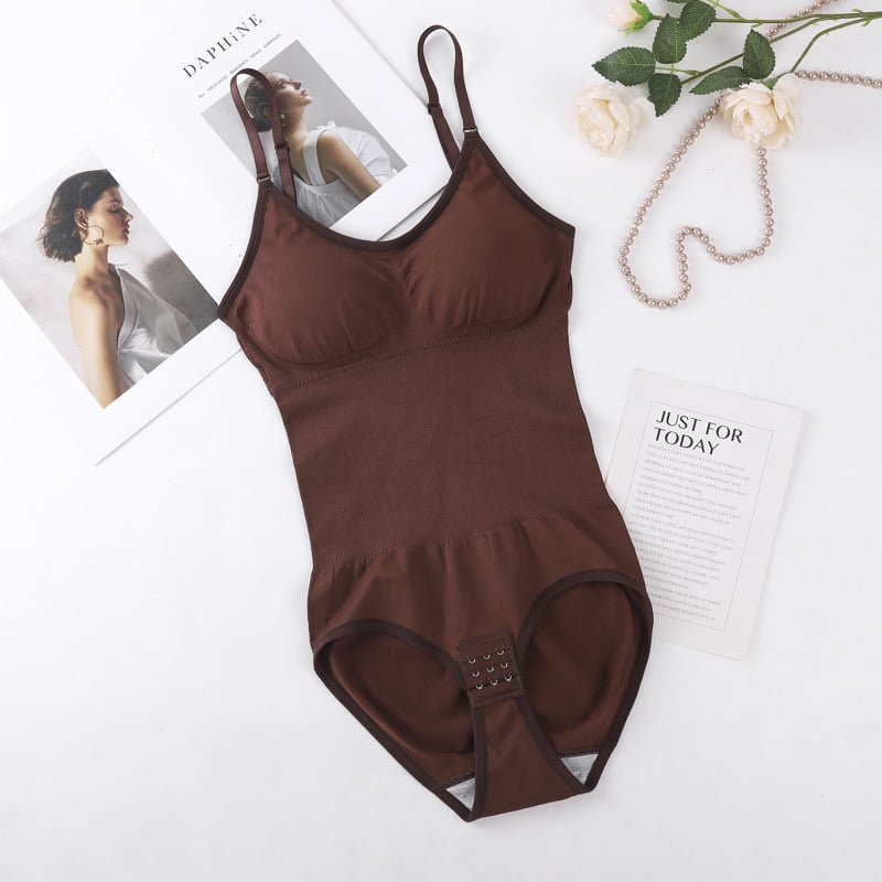 Women's Seamless Shapewear Bodysuit – Adjustable with Chest Pads