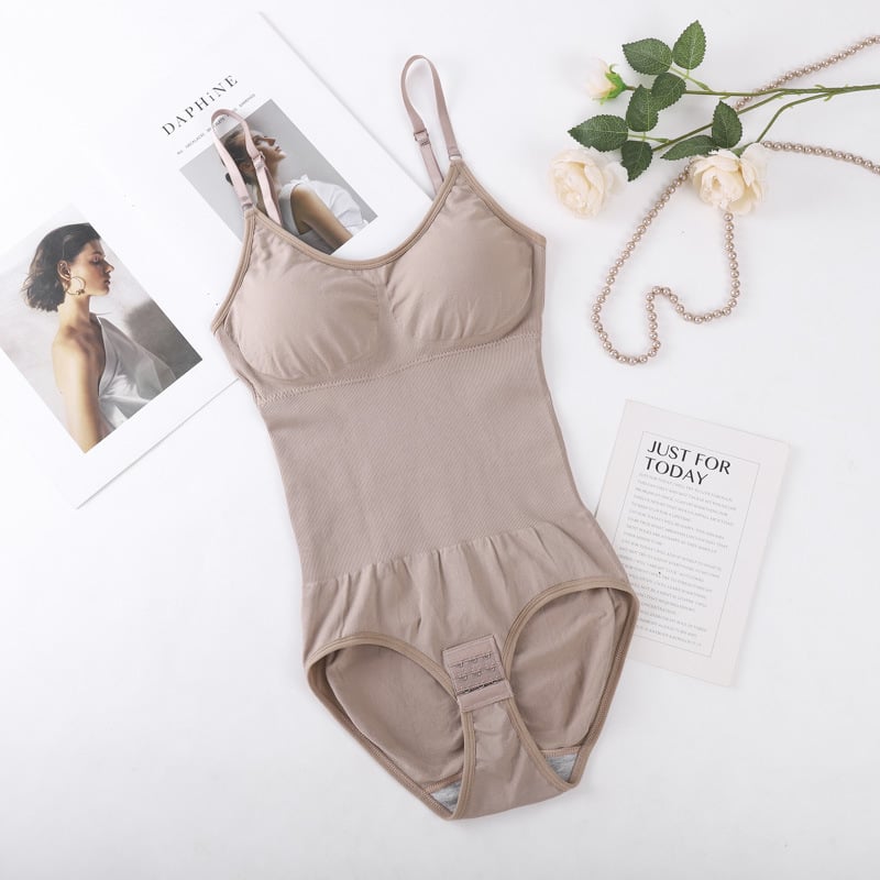 Women's Seamless Shapewear Bodysuit – Adjustable with Chest Pads