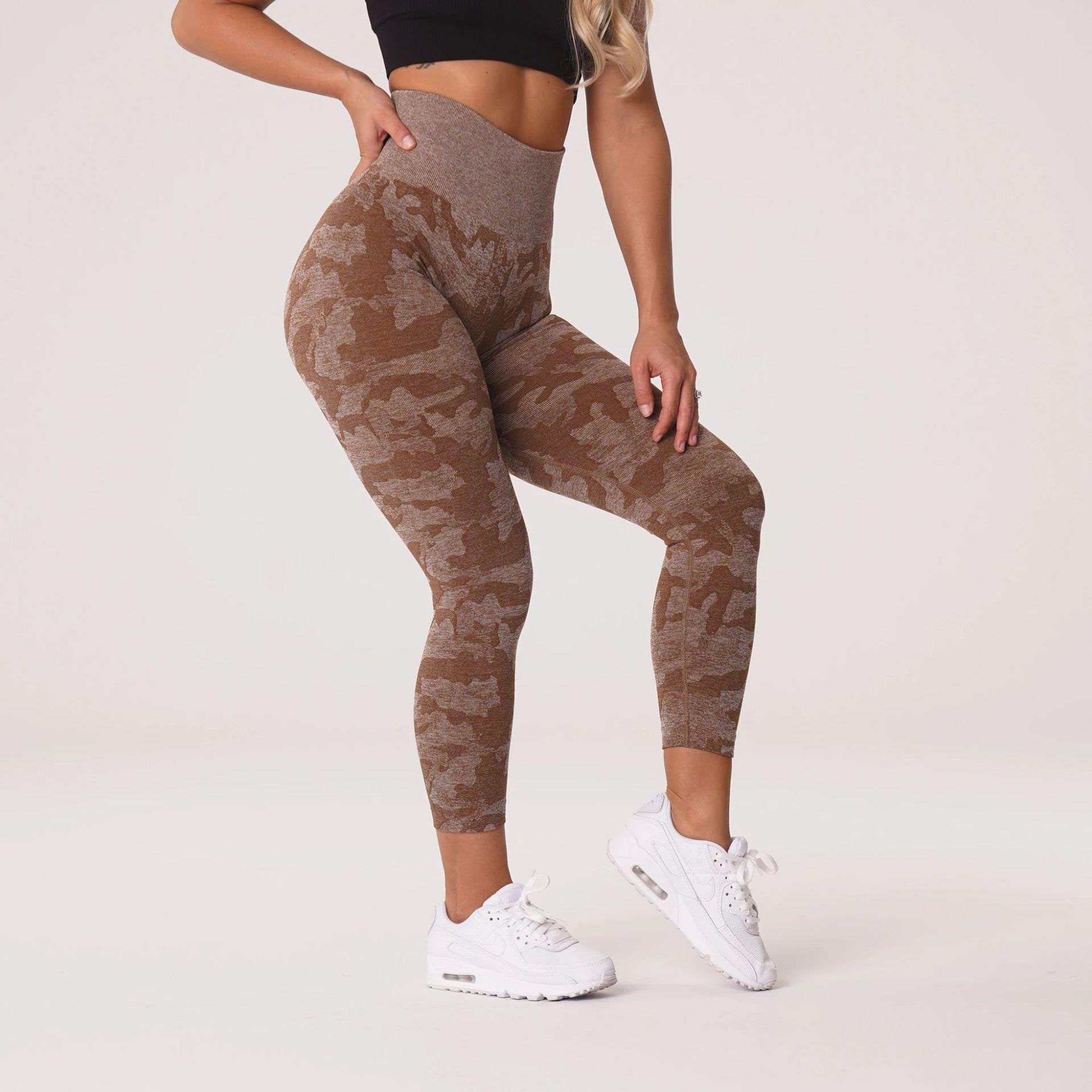 Snow Camo Yoga Pants – Stretchy & Stylish Activewear for Women