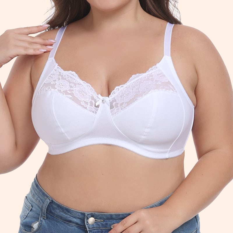 Ultra-Thin Lace Bra – Plus Size Black Sexy Lingerie (38-50 F/G/H))