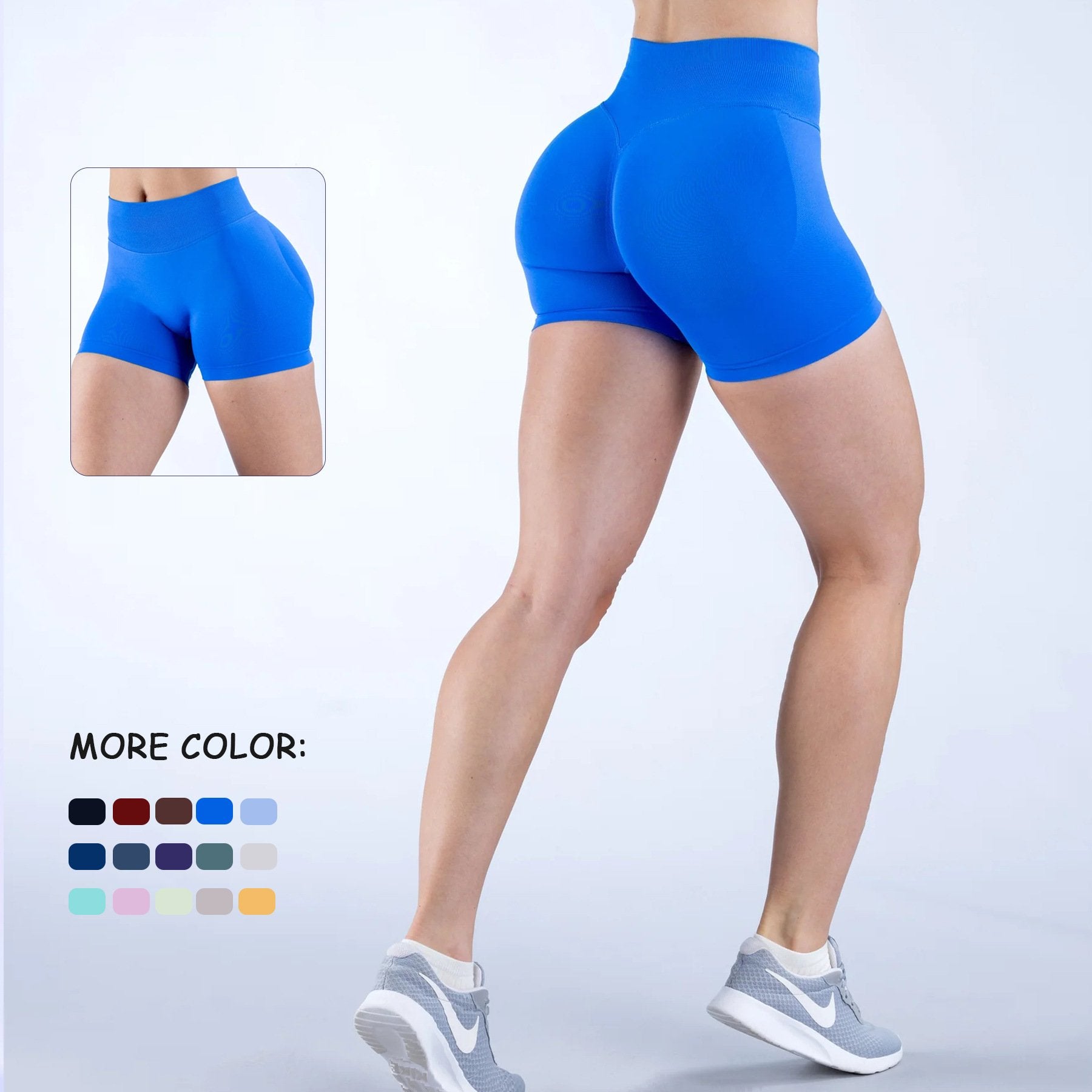 High-Waist Fitness Yoga Shorts for Women – Stretch &amp; Breathable 
