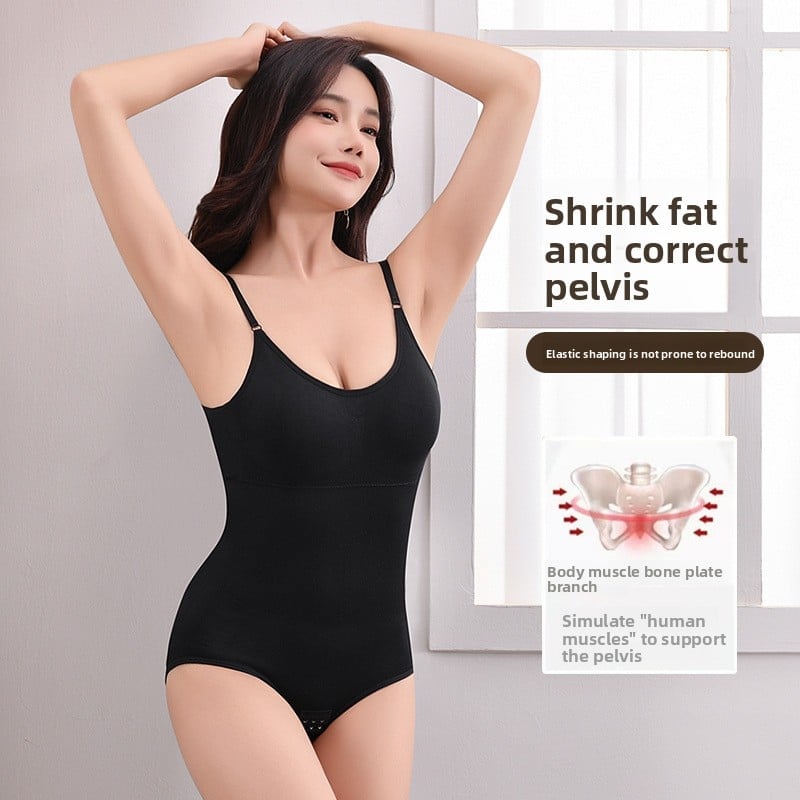 Women's Seamless Shapewear Bodysuit – Adjustable with Chest Pads