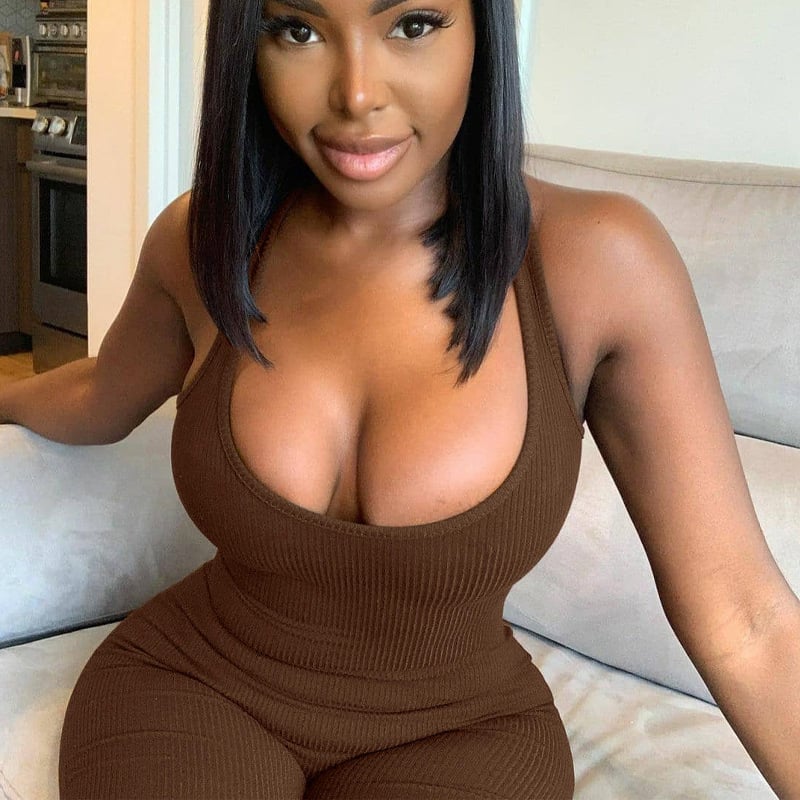 Women's Backless High-Waist Sporty Jumpsuit Shorts