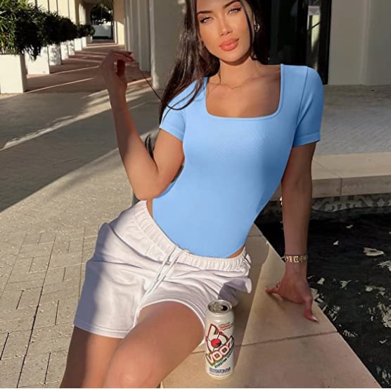 Ribbed Sports Jumpsuit – Short Sleeve, One-Piece Fit